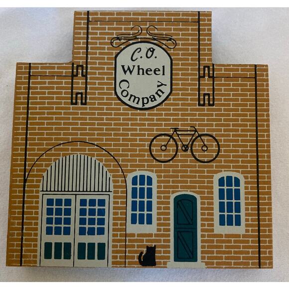 1988 The Cat’s Meow Tradesman Series Lot of 5 Wooden Buildings – Signed Faline - Picture 6 of 7